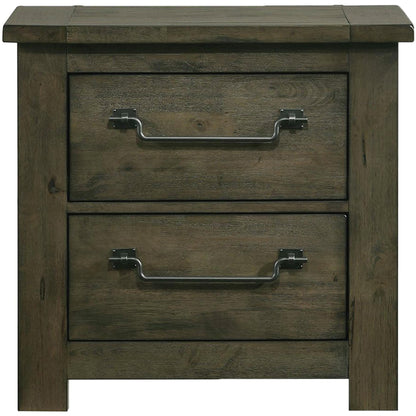 Elements International Maverick Nightstand w/USB Grey IMAGE 2