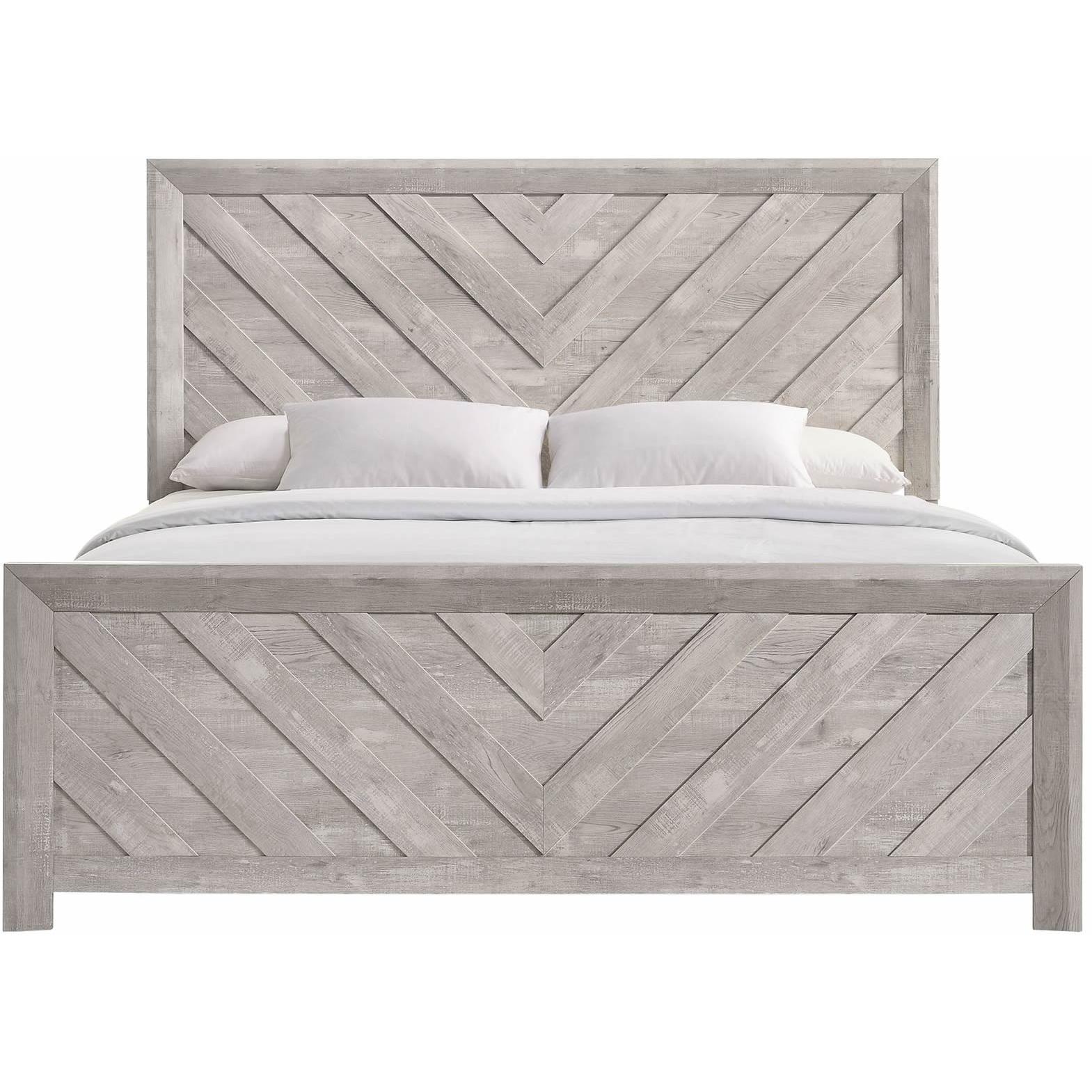  Elements International Ellen EL700KB King Bed - White IMAGE 2