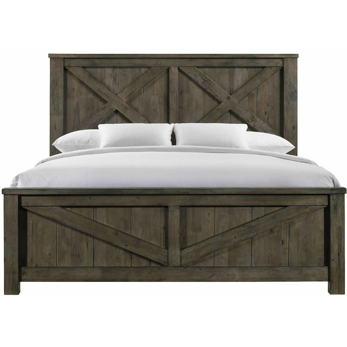  Elements International Maverick King Panel Bed Grey IMAGE 2