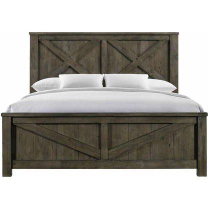  Elements International Maverick King Panel Bed Grey IMAGE 2