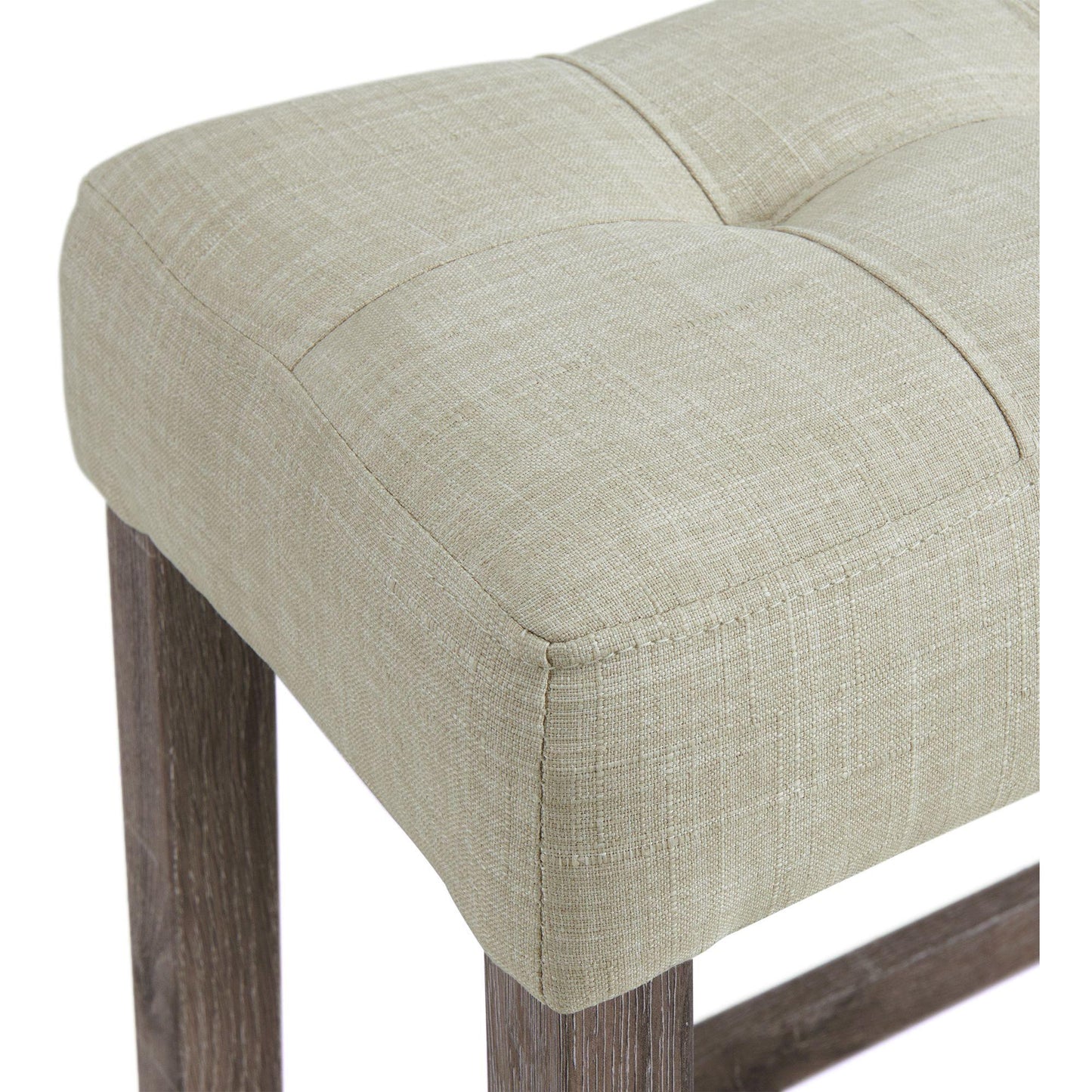  Elements International Oak Lawn Grey Bar Table Single Pack (Table + 3 Tan Fabric Stools) IMAGE 11