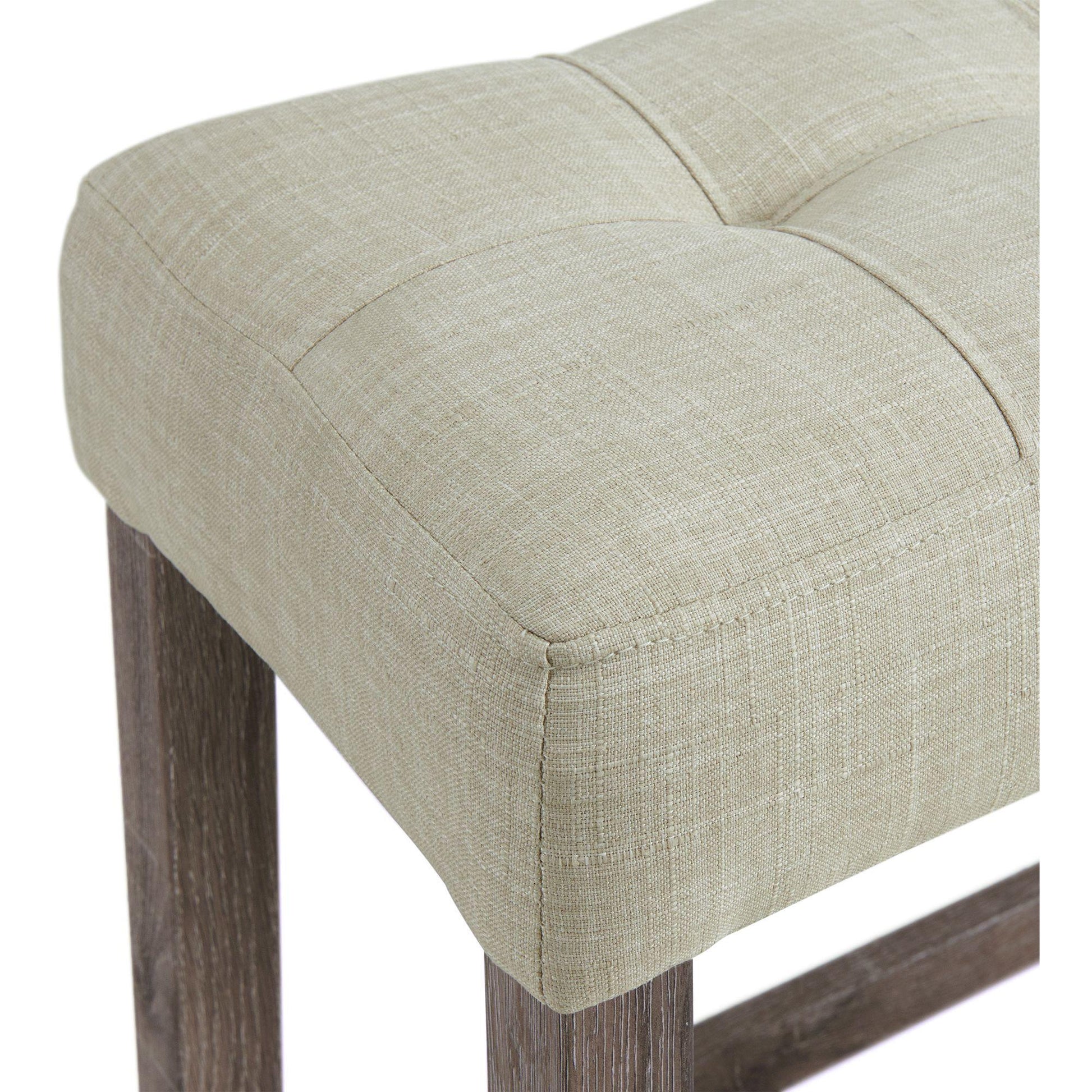  Elements International Oak Lawn Grey Bar Table Single Pack (Table + 3 Tan Fabric Stools) IMAGE 11