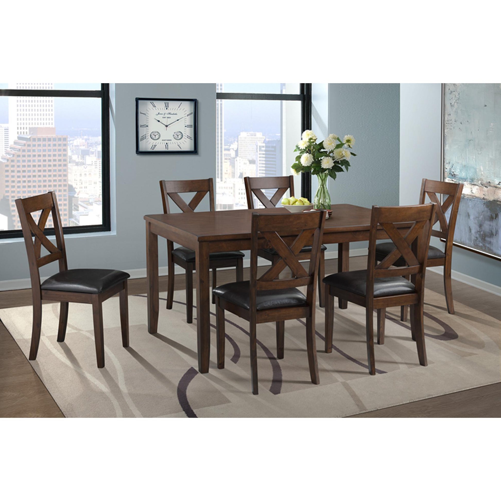  Elements International Alex Dining Side Chair - Espresso IMAGE 8