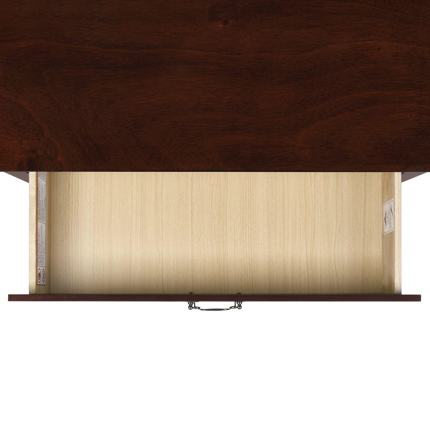  Elements International Louis Philippe 2-Drawer Nightstand in Cherry IMAGE 6