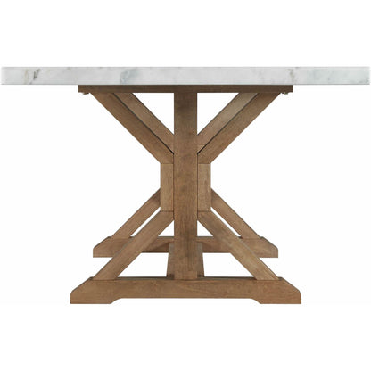  Elements International Lakeview White Marble Standard Height Rectangular Dining Table IMAGE 3