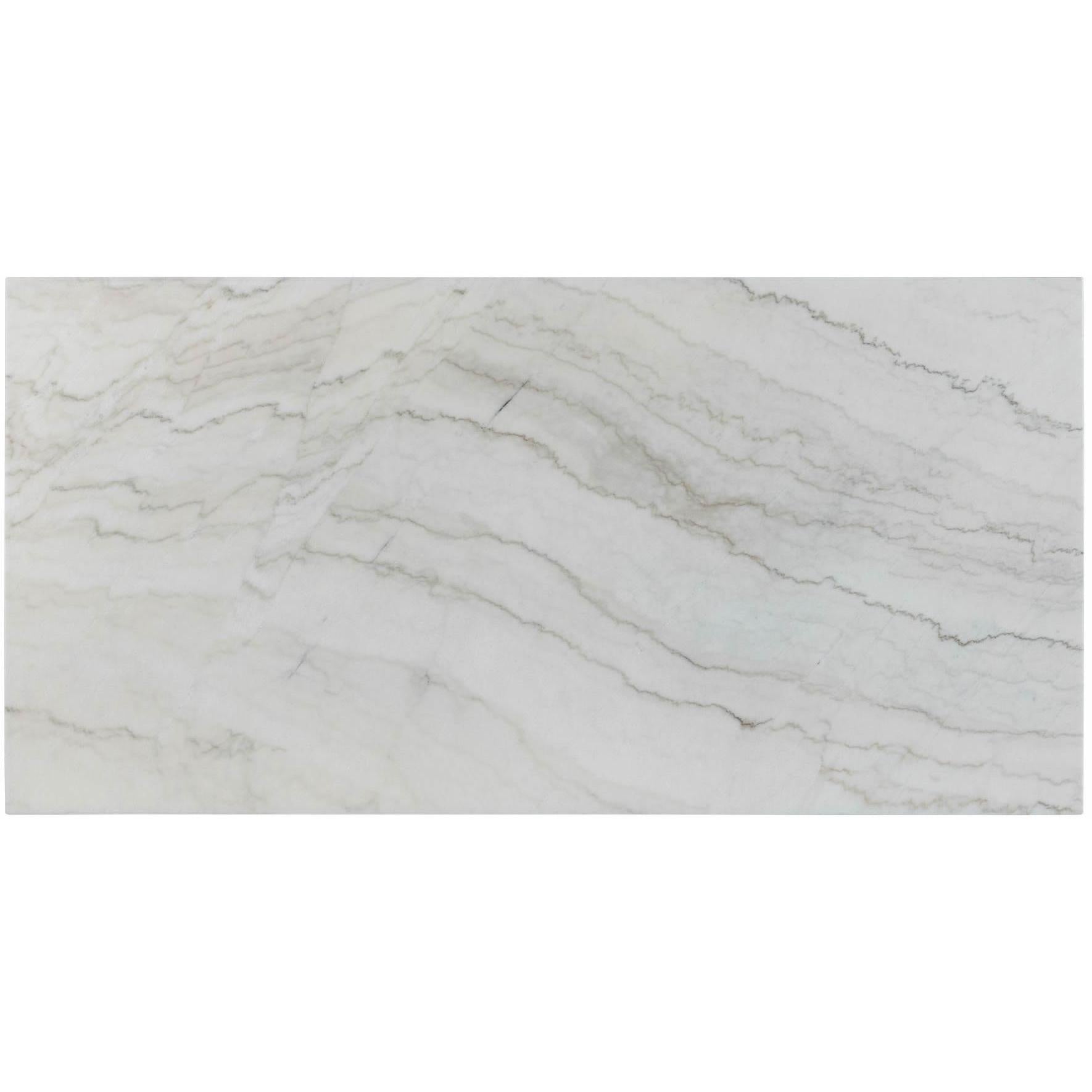  Elements International Lakeview White Marble Standard Height Rectangular Dining Table IMAGE 4