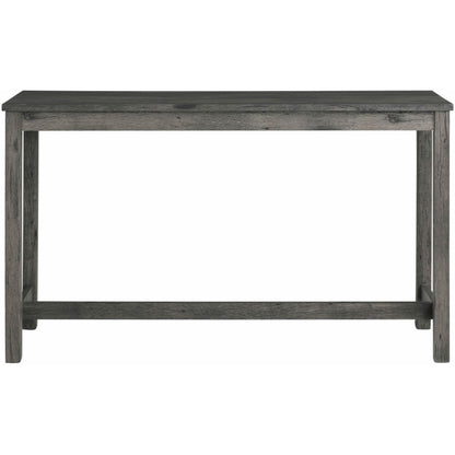  Elements International Oak Lawn Charcoal Grey Bar Table Single Pack (Table + 3 Grey Fabric Stools) IMAGE 4