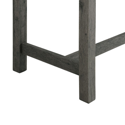  Elements International Oak Lawn Charcoal Grey Bar Table Single Pack (Table + 3 Grey Fabric Stools) IMAGE 7