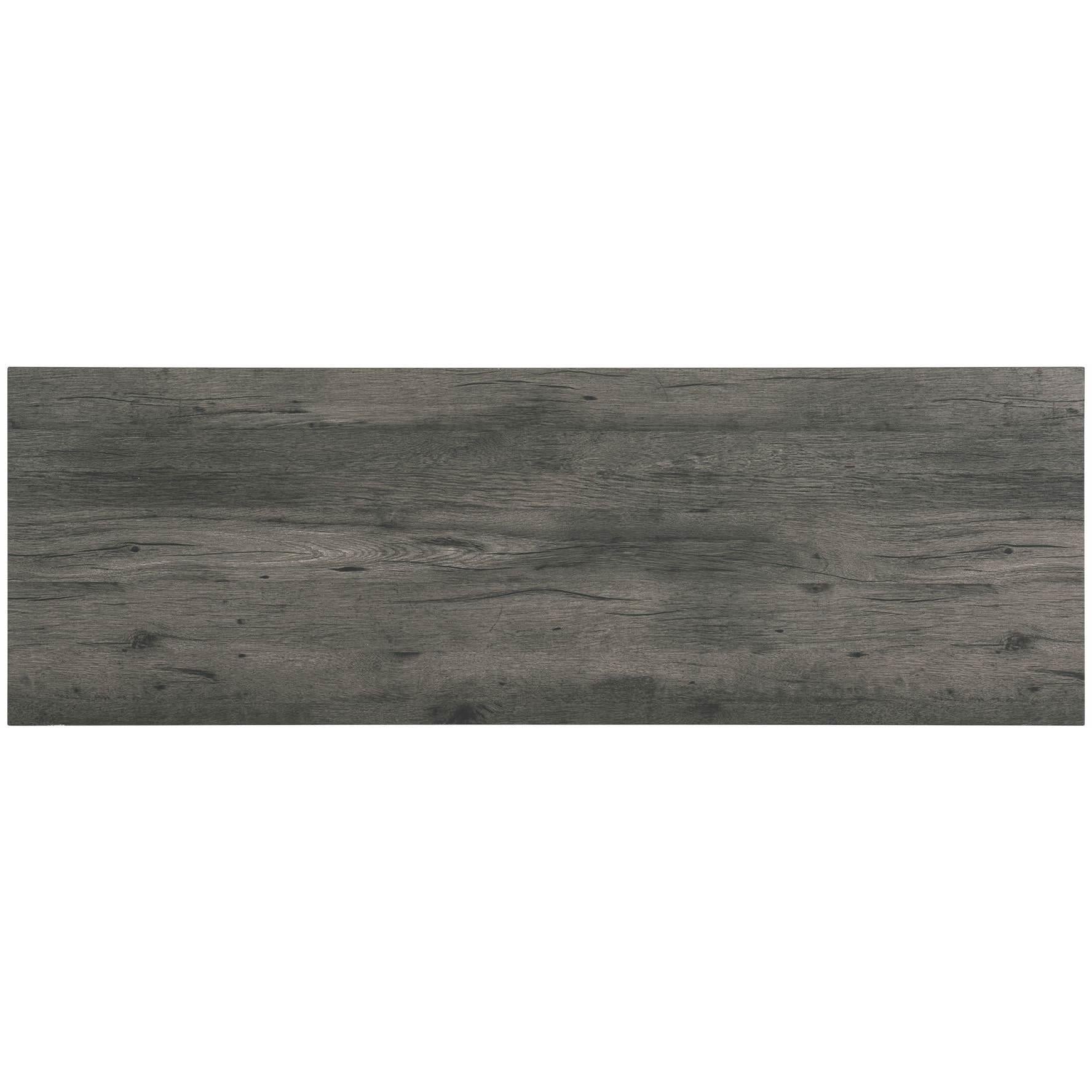  Elements International Oak Lawn Charcoal Grey Bar Table Single Pack (Table + 3 Grey Fabric Stools) IMAGE 8