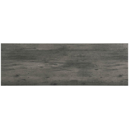  Elements International Oak Lawn Charcoal Grey Bar Table Single Pack (Table + 3 Grey Fabric Stools) IMAGE 8