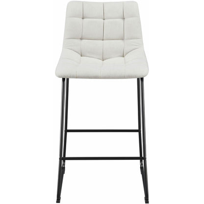  Elements International Seth (QSD6099-5B) 30" Linen White Bar Stool IMAGE 2