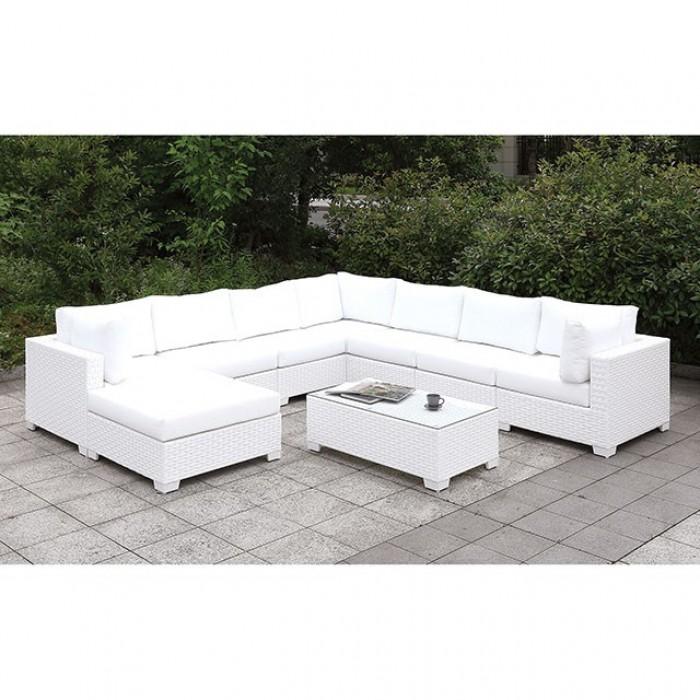  Furniture of America Outdoor Seating Sets CM-OS2128WH-SET7 IMAGE 1