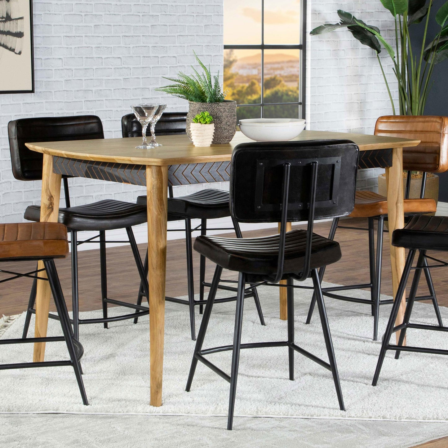 Coaster Furniture Partridge 110578 60-inch Counter Height Dining Table - Sheesham IMAGE 6