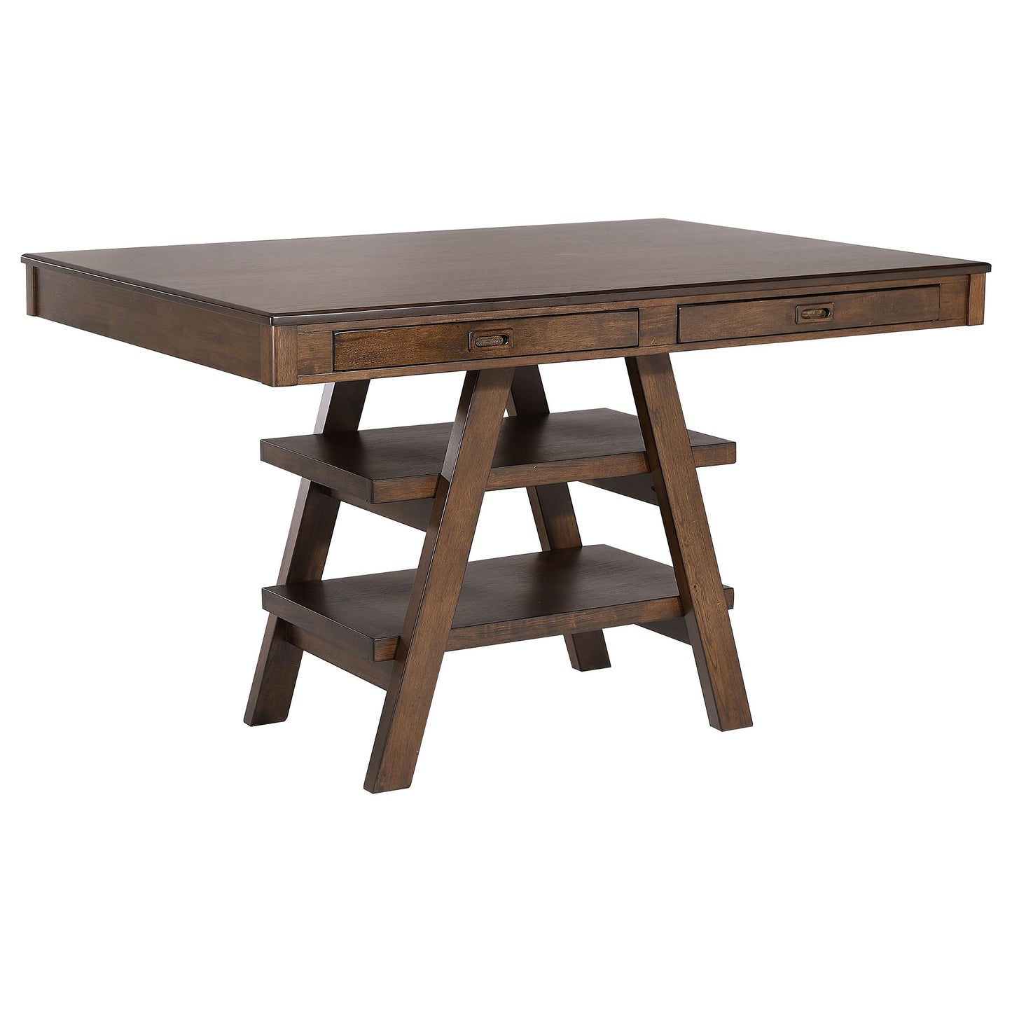 Coaster Furniture Dewey 115208 Rectangular 60-inch Counter Height Dining Table - Walnut IMAGE 1