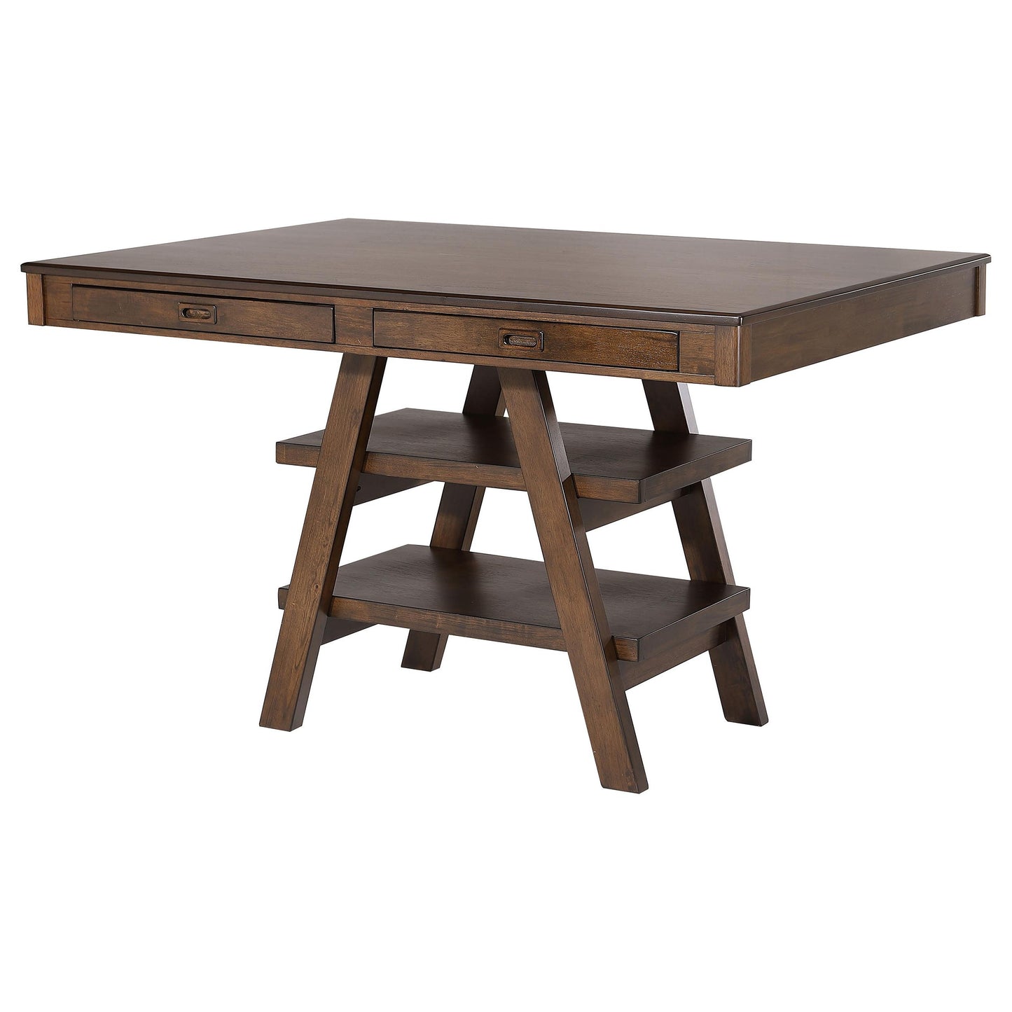Coaster Furniture Dewey 115208 Rectangular 60-inch Counter Height Dining Table - Walnut IMAGE 3