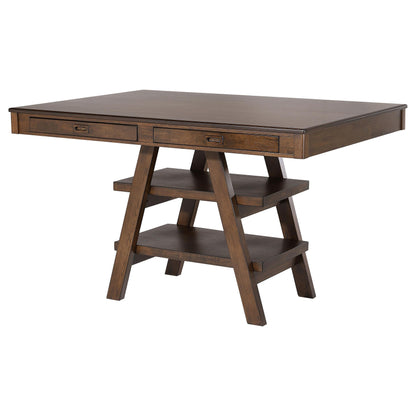 Coaster Furniture Dewey 115208 Rectangular 60-inch Counter Height Dining Table - Walnut IMAGE 3