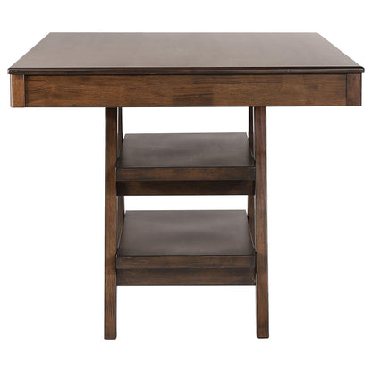 Coaster Furniture Dewey 115208 Rectangular 60-inch Counter Height Dining Table - Walnut IMAGE 4
