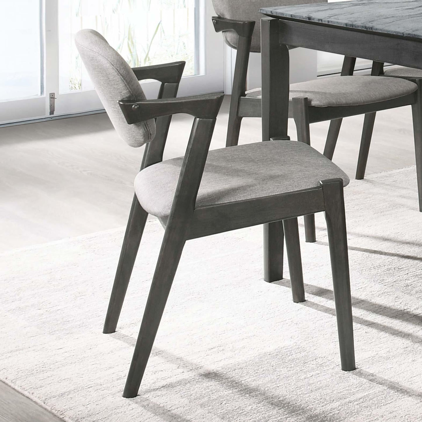 Coaster Furniture Stevie 115112 Padded Wood Dining Arm Chair - Black IMAGE 8