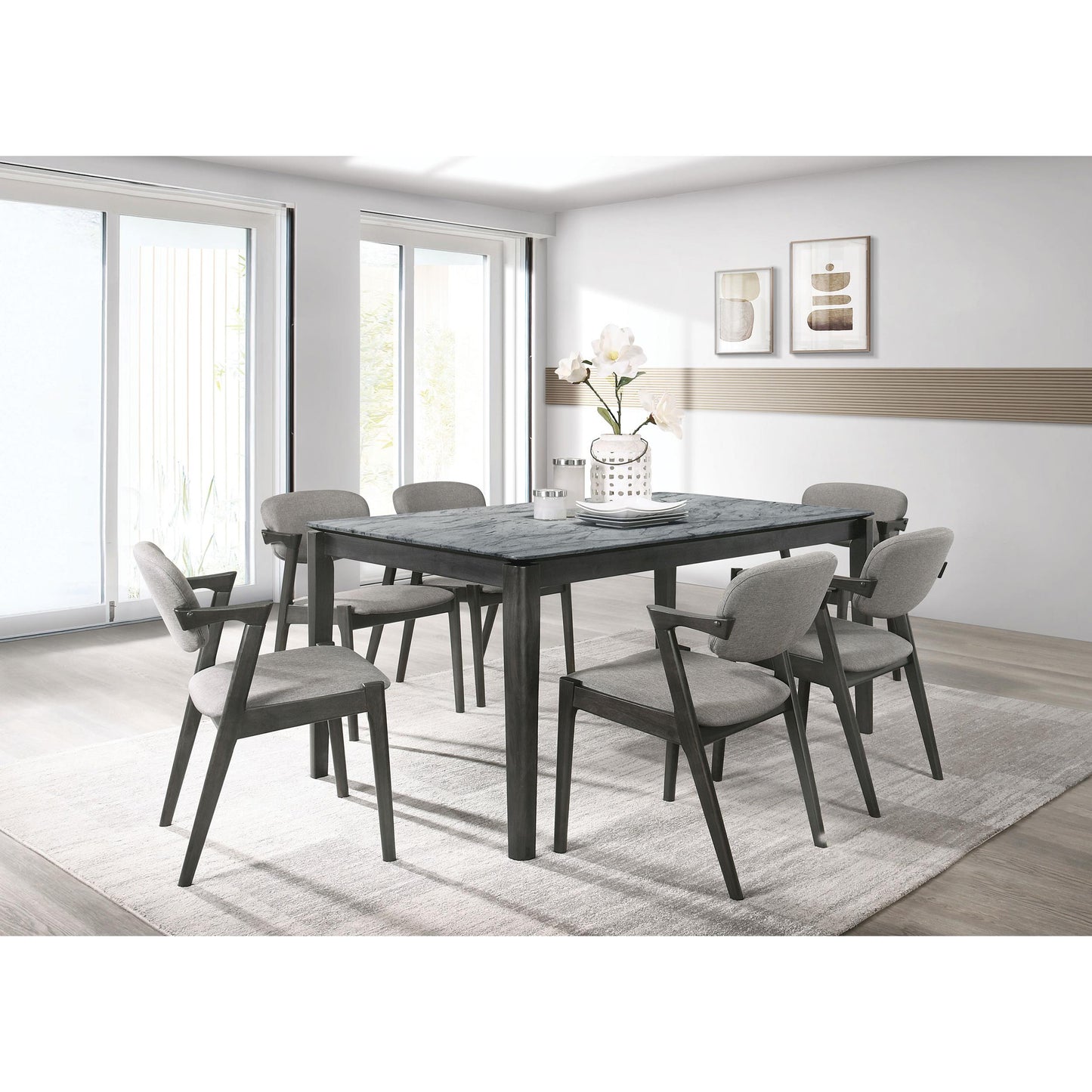 Coaster Furniture Stevie 115112 Padded Wood Dining Arm Chair - Black IMAGE 9