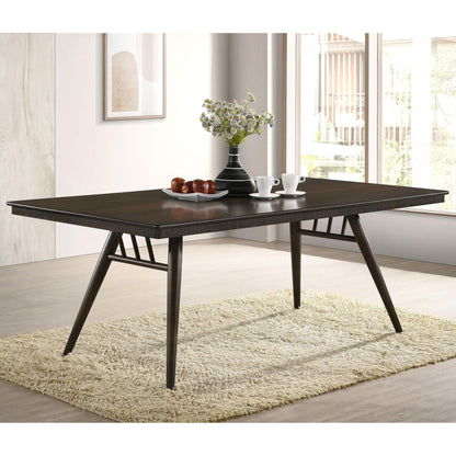 Coaster Furniture Wes 115271 Rectangular 80-inch Wood Dining Table - Dark Walnut IMAGE 4