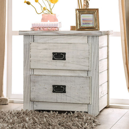  Furniture of America Rockwall 2-Drawer Kids Nightstand AM7000WH-N IMAGE 1