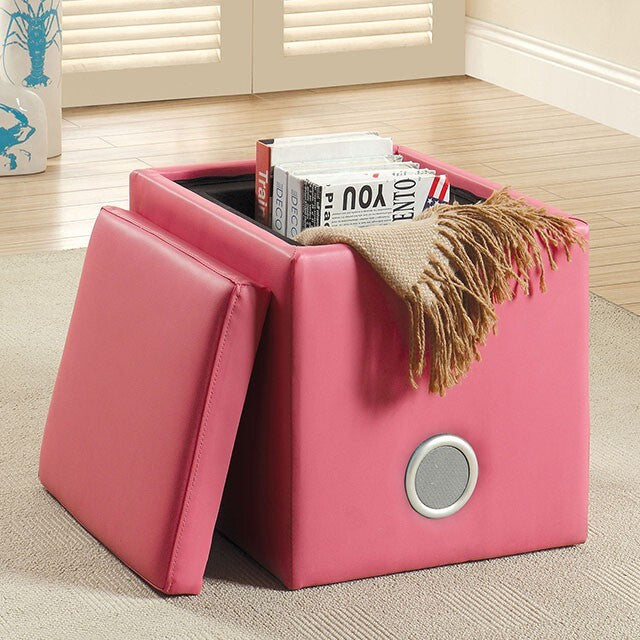  Furniture of America Rythmo Leather Storage Ottoman CM-AC122PK IMAGE 2