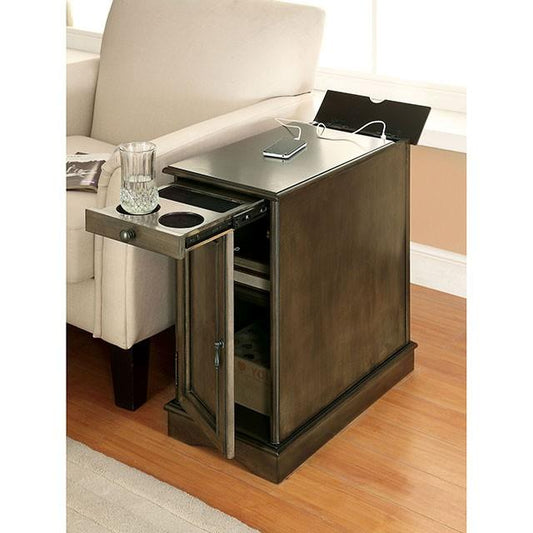 Furniture of America Lilith CM-AC171GY Side Table IMAGE 1