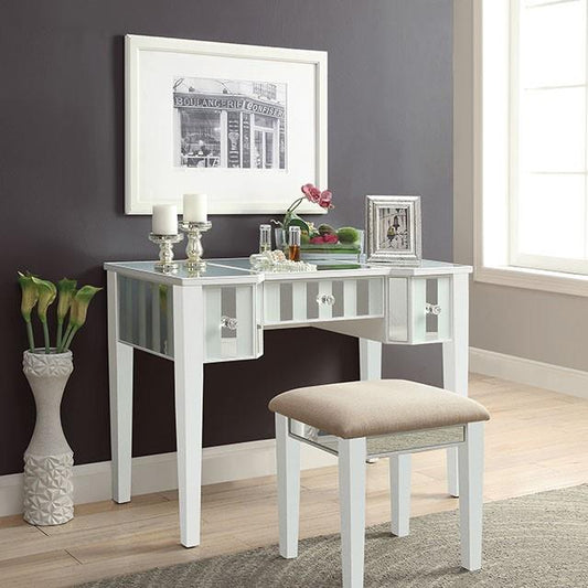 Furniture of America Joyce CM-DK6385WH-UPS3 Vanity w/ Stool IMAGE 1