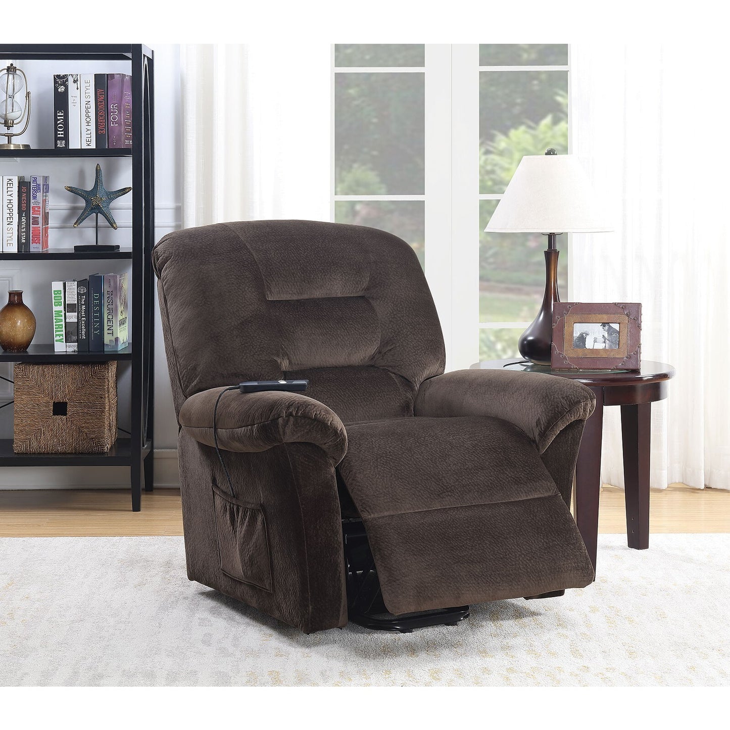  Furniture of America Ovar Power Fabric Recliner CM-RC6543 IMAGE 1