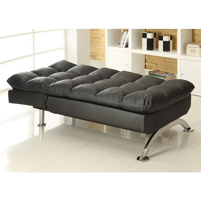  Furniture of America Aristo Leather Look Chaise CM2906BK-CE IMAGE 3