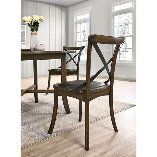  Furniture of America Round Buhl Dining Table CM3148RT IMAGE 3