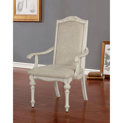 Furniture of America Arcadia CM3150WH-AC-2PK Arm Chair IMAGE 2