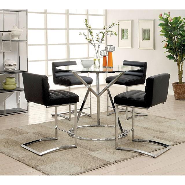  Furniture of America Livada Counter Height Dining Chair CM3170BK-PC-2PK IMAGE 3