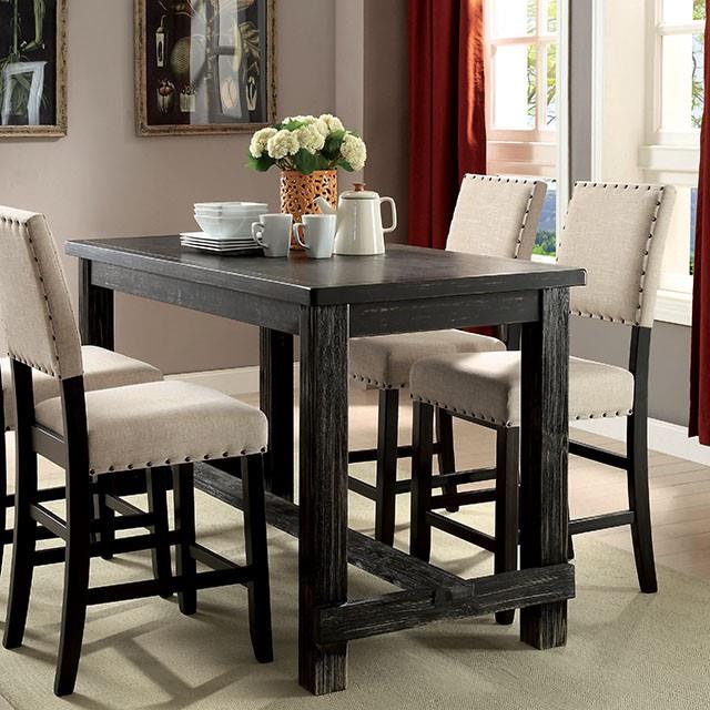 Furniture of America Sania CM3324BK-PT-VN Counter Ht. Table IMAGE 1