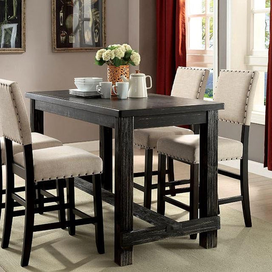 Furniture of America Sania CM3324BK-PT-VN Counter Ht. Table IMAGE 1