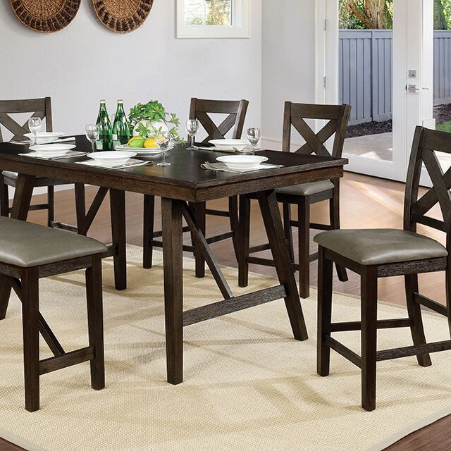  Furniture of America Bridgeville Counter Height Dining Table CM3344PT IMAGE 2
