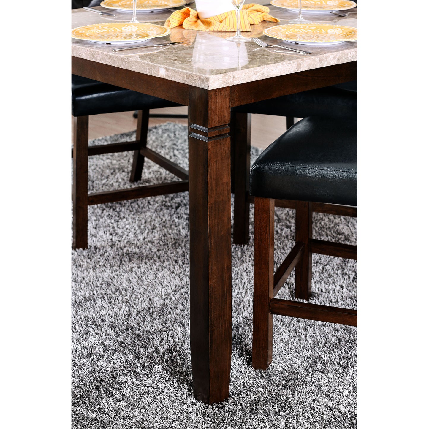  Furniture of America Square Marstone Counter Height Dining Table CM3368PT IMAGE 3
