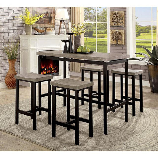 Furniture of America Vilvoorde CM3454PT-5PK 5 Pc. Counter Ht. Table Set IMAGE 1