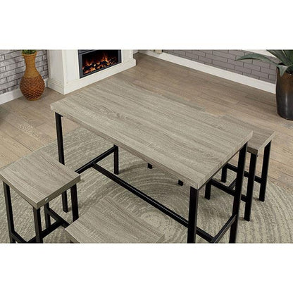 Furniture of America Vilvoorde CM3454PT-5PK 5 Pc. Counter Ht. Table Set IMAGE 2
