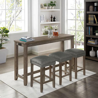 Furniture of America Caerleon CM3474GY-PT-4PK 4 Pc. Counter Ht. Dining Set IMAGE 2