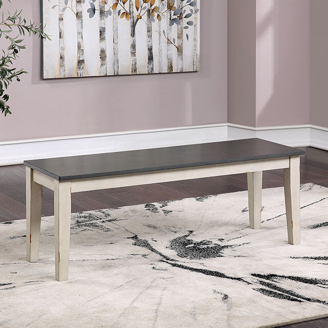  Furniture of America Frances Bench CM3478WH-BN IMAGE 1