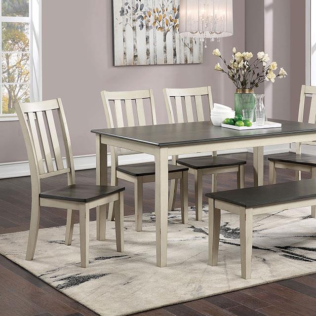  Furniture of America Frances Dining Table CM3478WH-T IMAGE 1