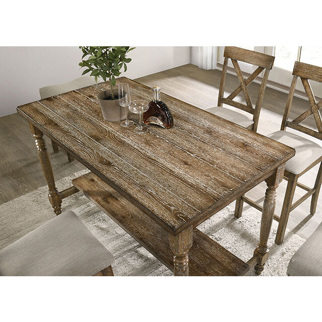 Furniture of America Plankinton Counter Height Dining Table CM3492PT IMAGE 3
