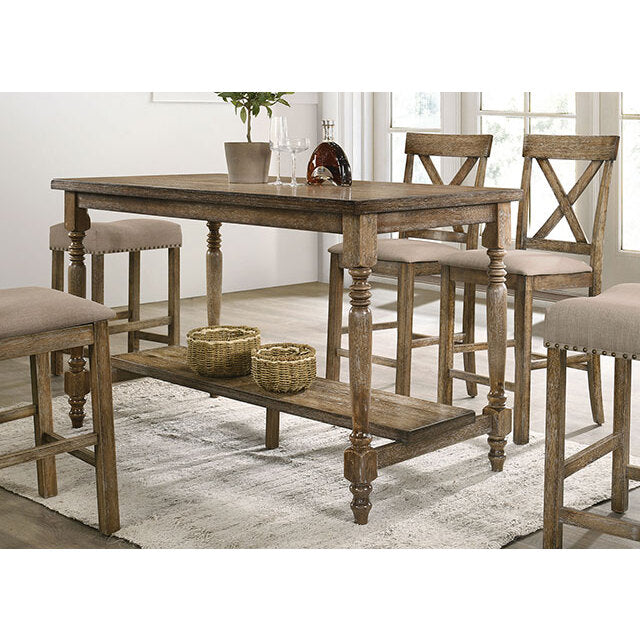  Furniture of America Plankinton Counter Height Dining Table CM3492PT IMAGE 5