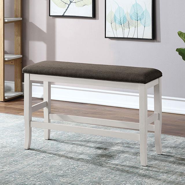 Furniture of America Heidelberg CM3498PBN Counter Ht. Bench IMAGE 1
