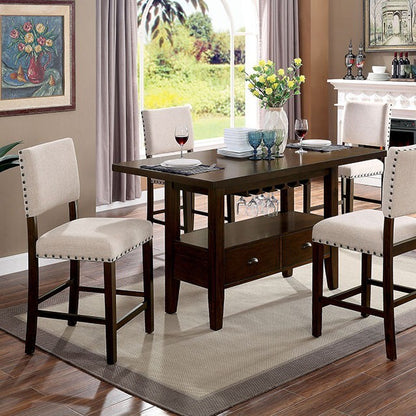  Furniture of America Lordello Counter Height Dining Table CM3730PT-TABLE IMAGE 1