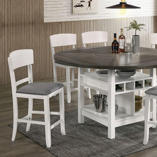  Furniture of America Stacie CM3733WG-RPT-TABLE Counter Ht. Table IMAGE 1