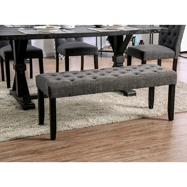 Furniture of America Alfred Bench CM3735GY-BN IMAGE 2