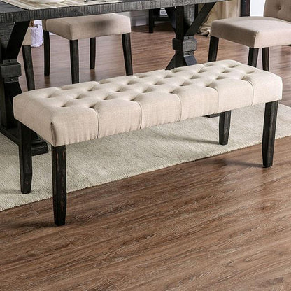Furniture of America Alfred CM3735IV-BN Bench IMAGE 1
