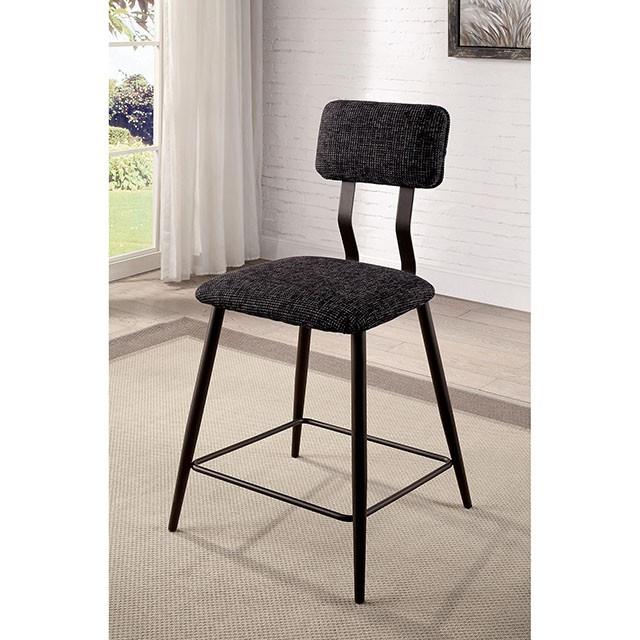 Furniture of America Dicarda CM3789BK-PC-2PK Counter Ht. Chair (2/Ctn) IMAGE 2